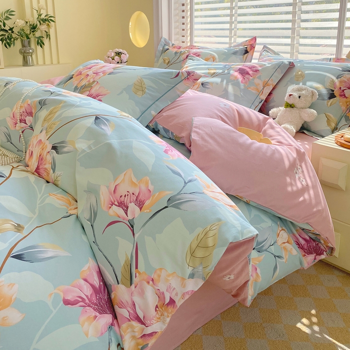 91家纺网 家纺一手货源 找家纺 （总）星期三家纺 2025年5月春夏新款铂金全棉13372四件套（加老板微信有会员价）