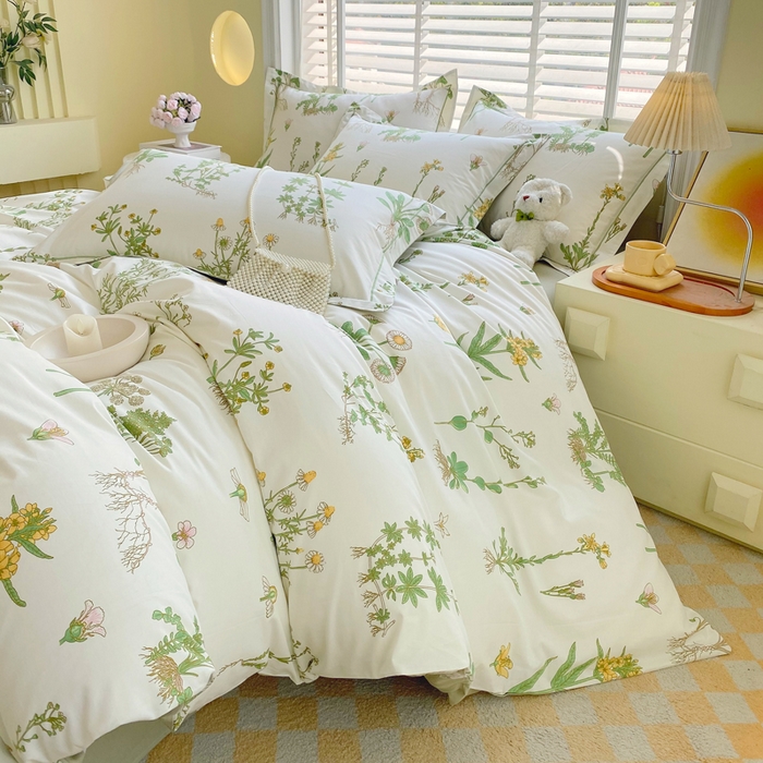 91家纺网 家纺一手货源 找家纺 星期三家纺 2025年5月春夏新款铂金全棉13372四件套（加老板微信有会员价） 晨曦