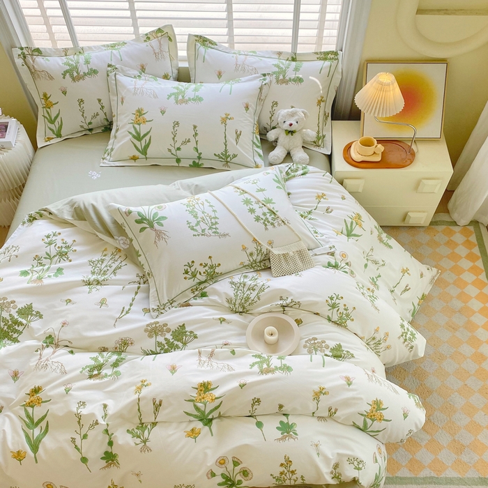 91家纺网 家纺一手货源 找家纺 星期三家纺 2025年5月春夏新款铂金全棉13372四件套（加老板微信有会员价） 晨曦