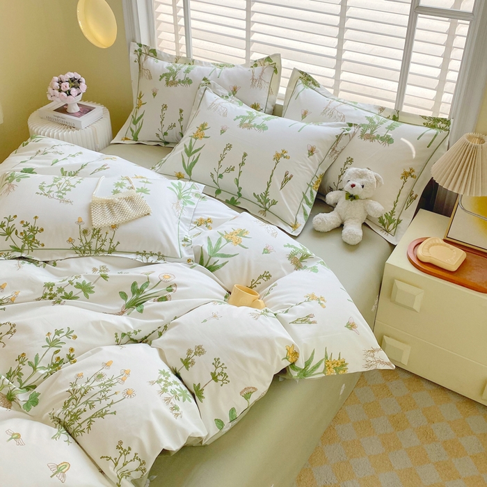 91家纺网 家纺一手货源 找家纺 星期三家纺 2025年5月春夏新款铂金全棉13372四件套（加老板微信有会员价） 晨曦