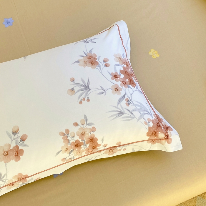 91家纺网 家纺一手货源 找家纺 星期三家纺 2025年5月春夏新款铂金全棉13372四件套（加老板微信有会员价） 春迟-咖