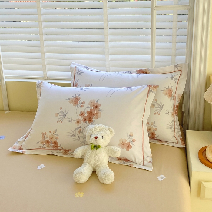 91家纺网 家纺一手货源 找家纺 星期三家纺 2025年5月春夏新款铂金全棉13372四件套（加老板微信有会员价） 春迟-咖