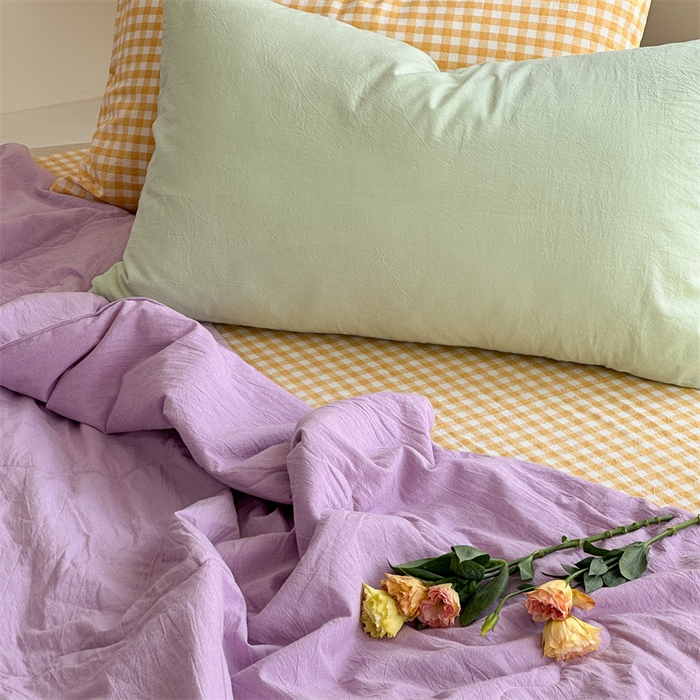 91家纺网 家纺一手货源 找家纺 洋铭区（原狠狠爱） 2025新款卡通毛巾绣水洗棉夏被夏凉被空调被四件套 芋香小树