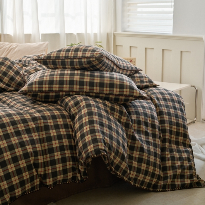 91家纺网 家纺一手货源 找家纺 （总）洋铭区（原狠狠爱） 2025新款全棉纯棉双层纱四件套