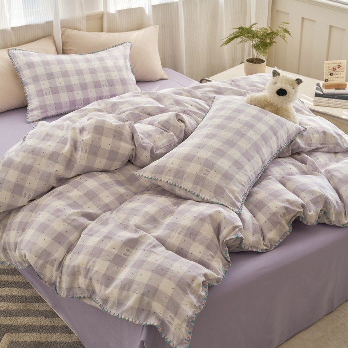 91家纺网 家纺一手货源 找家纺 （总）洋铭区（原狠狠爱） 2025新款全棉纯棉双层纱四件套