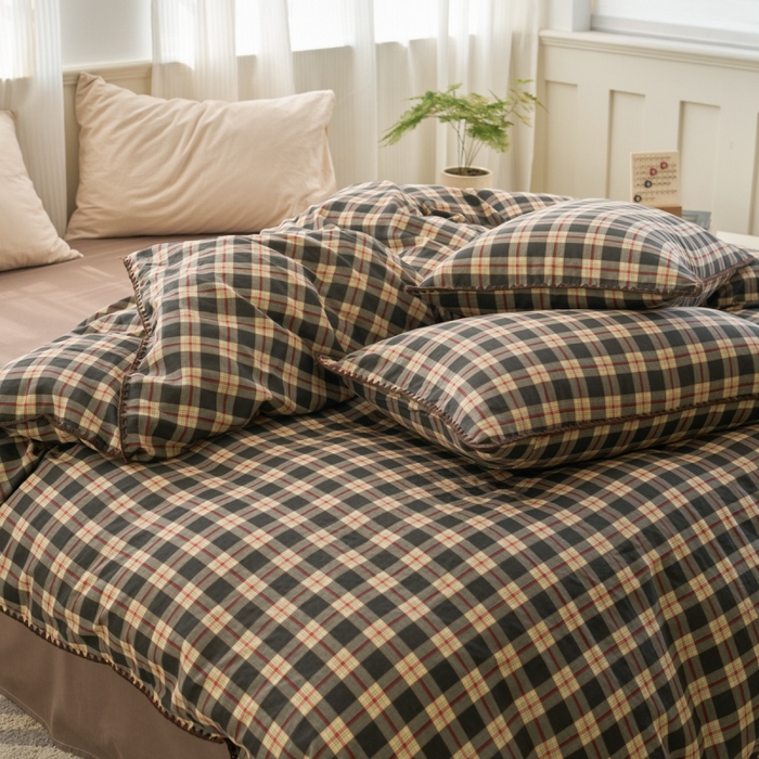 91家纺网 家纺一手货源 找家纺 （总）洋铭区（原狠狠爱） 2025新款全棉纯棉双层纱四件套