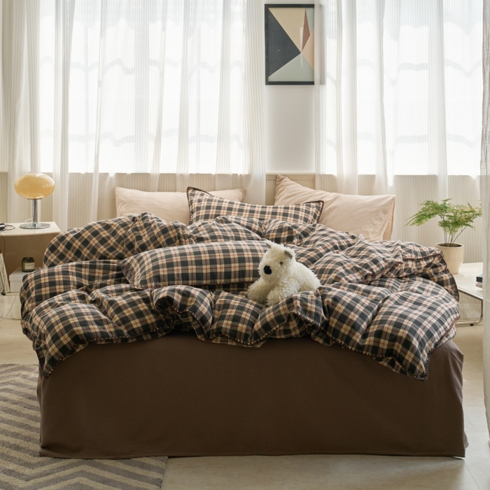 91家纺网 家纺一手货源 找家纺 （总）洋铭区（原狠狠爱） 2025新款全棉纯棉双层纱四件套