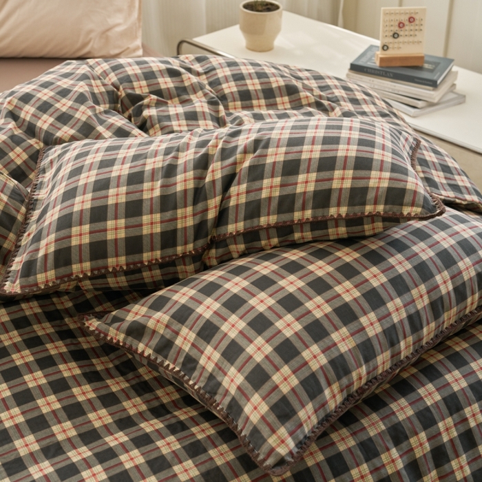 91家纺网 家纺一手货源 找家纺 （总）洋铭区（原狠狠爱） 2025新款全棉纯棉双层纱四件套