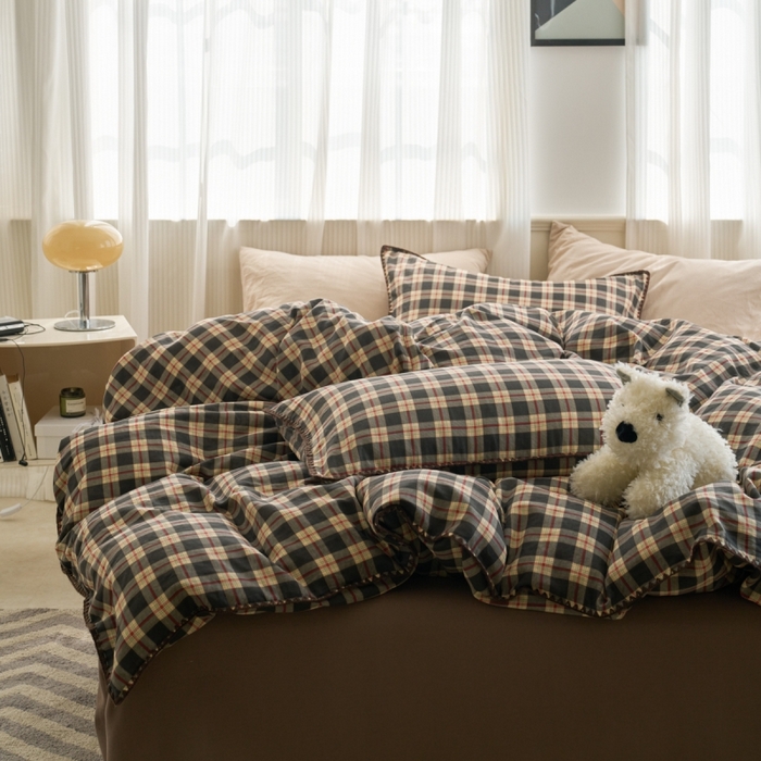 91家纺网 家纺一手货源 找家纺 （总）洋铭区（原狠狠爱） 2025新款全棉纯棉双层纱四件套