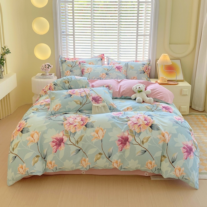 91家纺网 家纺一手货源 找家纺 星期三家纺 2025年5月春夏新款铂金全棉13372四件套（加老板微信有会员价） 大雅之秀