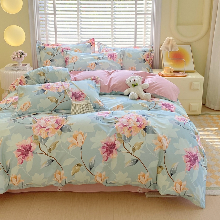 91家纺网 家纺一手货源 找家纺 星期三家纺 2025年5月春夏新款铂金全棉13372四件套（加老板微信有会员价） 大雅之秀