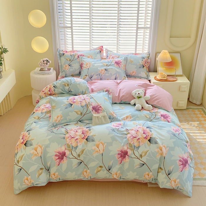 91家纺网 家纺一手货源 找家纺 星期三家纺 2025年5月春夏新款铂金全棉13372四件套（加老板微信有会员价） 大雅之秀