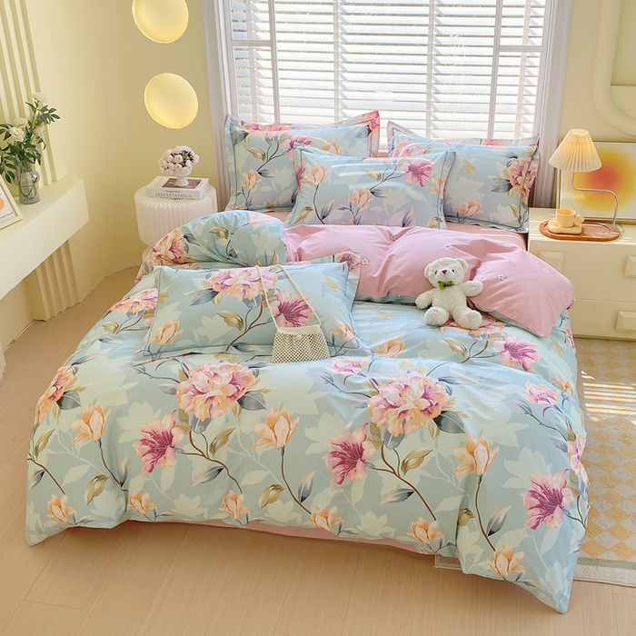 91家纺网 家纺一手货源 找家纺 星期三家纺 2025年5月春夏新款铂金全棉13372四件套（加老板微信有会员价） 大雅之秀