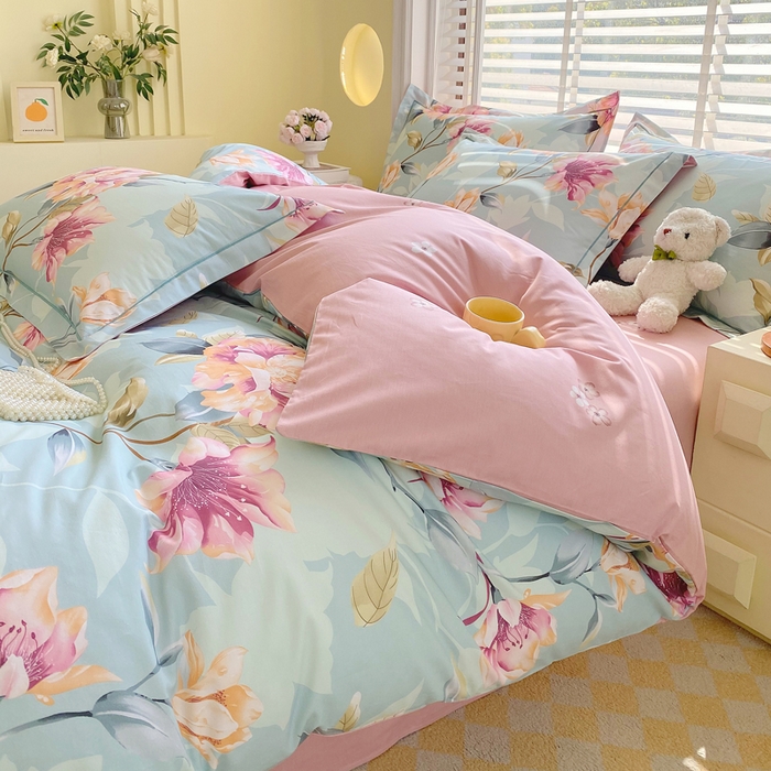 91家纺网 家纺一手货源 找家纺 星期三家纺 2025年5月春夏新款铂金全棉13372四件套（加老板微信有会员价） 大雅之秀