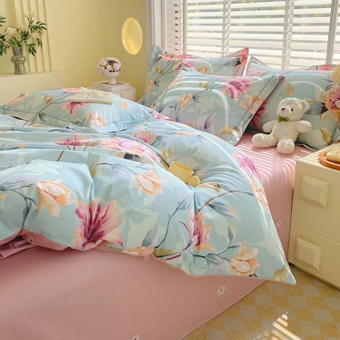 91家纺网 家纺一手货源 找家纺 星期三家纺 2025年5月春夏新款铂金全棉13372四件套（加老板微信有会员价） 大雅之秀