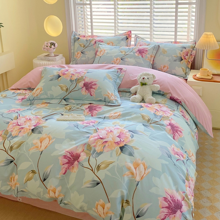 91家纺网 家纺一手货源 找家纺 星期三家纺 2025年5月春夏新款铂金全棉13372四件套（加老板微信有会员价） 大雅之秀