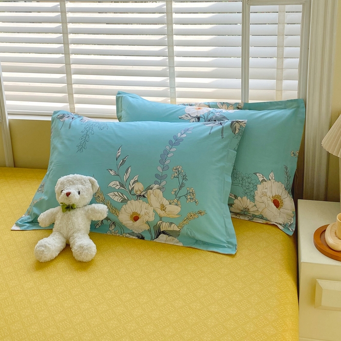 91家纺网 家纺一手货源 找家纺 星期三家纺 2025年5月春夏新款铂金全棉13372四件套（加老板微信有会员价） 花韵