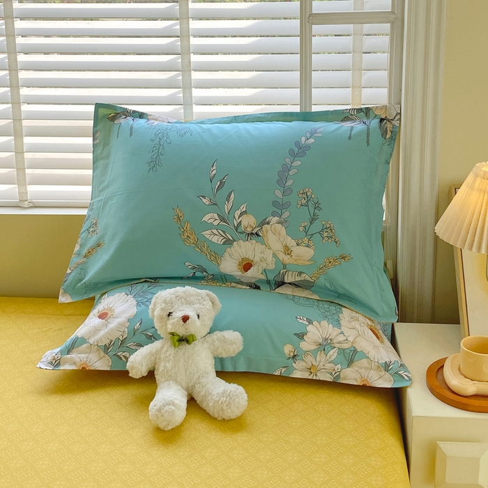 91家纺网 家纺一手货源 找家纺 星期三家纺 2025年5月春夏新款铂金全棉13372四件套（加老板微信有会员价） 花韵