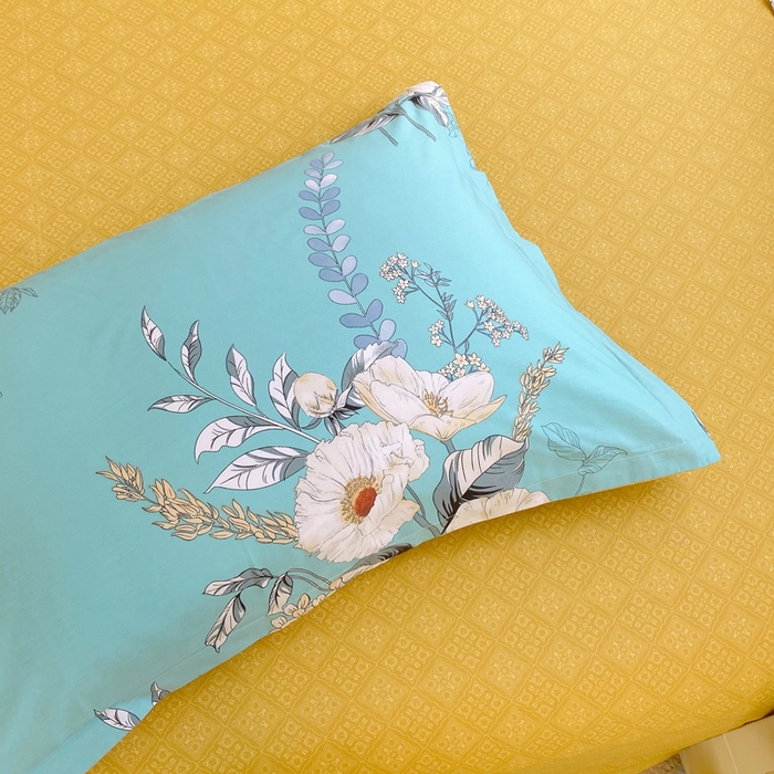 91家纺网 家纺一手货源 找家纺 星期三家纺 2025年5月春夏新款铂金全棉13372四件套（加老板微信有会员价） 花韵