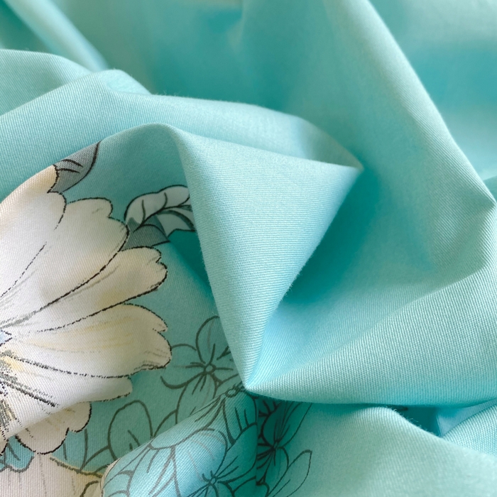 91家纺网 家纺一手货源 找家纺 星期三家纺 2025年5月春夏新款铂金全棉13372四件套（加老板微信有会员价） 花韵