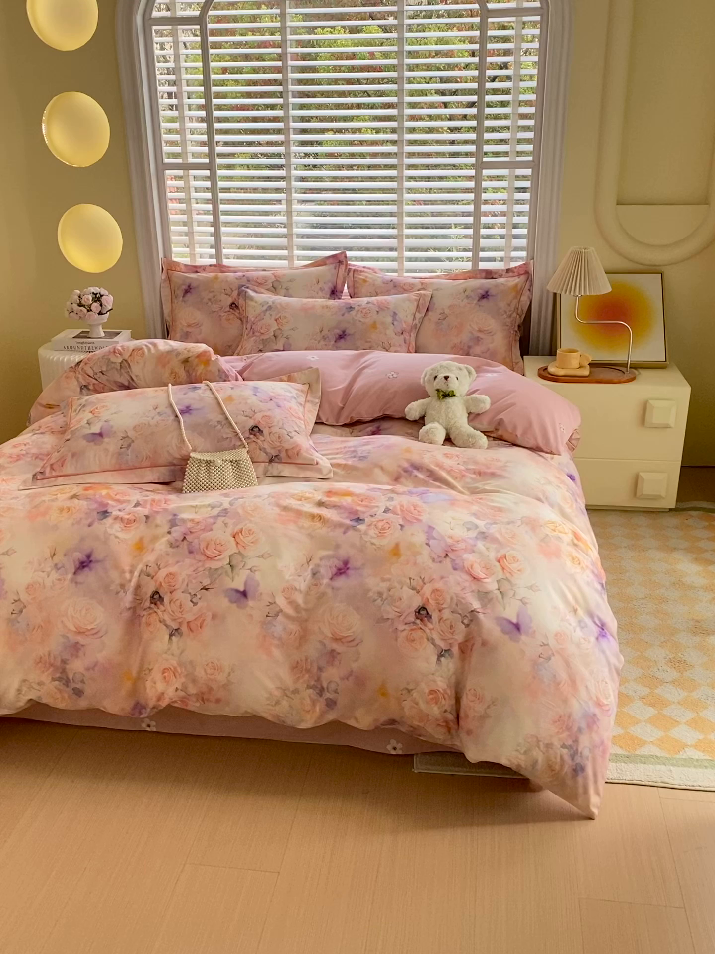 91家纺网 家纺一手货源 找家纺 星期三家纺 2025年5月春夏新款铂金全棉13372四件套（加老板微信有会员价） 梦幻蝴蝶