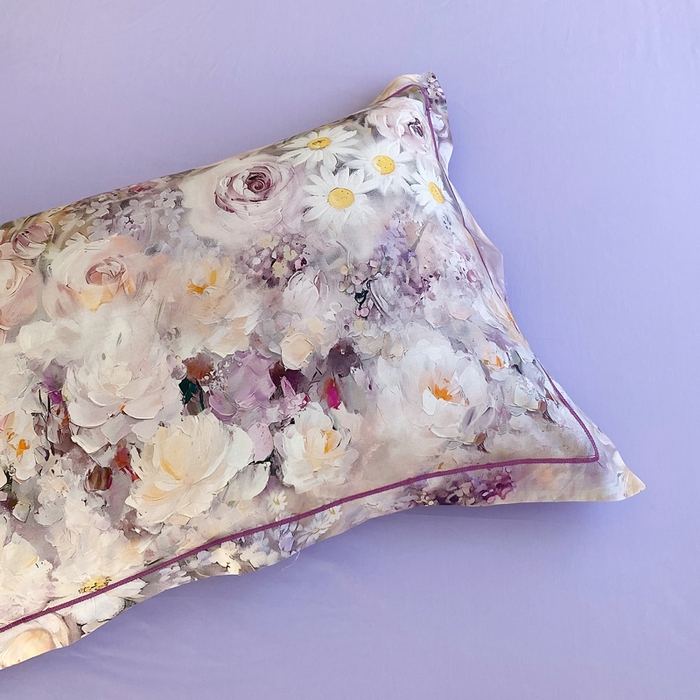 91家纺网 家纺一手货源 找家纺 星期三家纺 2025年5月春夏新款铂金全棉13372四件套（加老板微信有会员价） 油画花圃