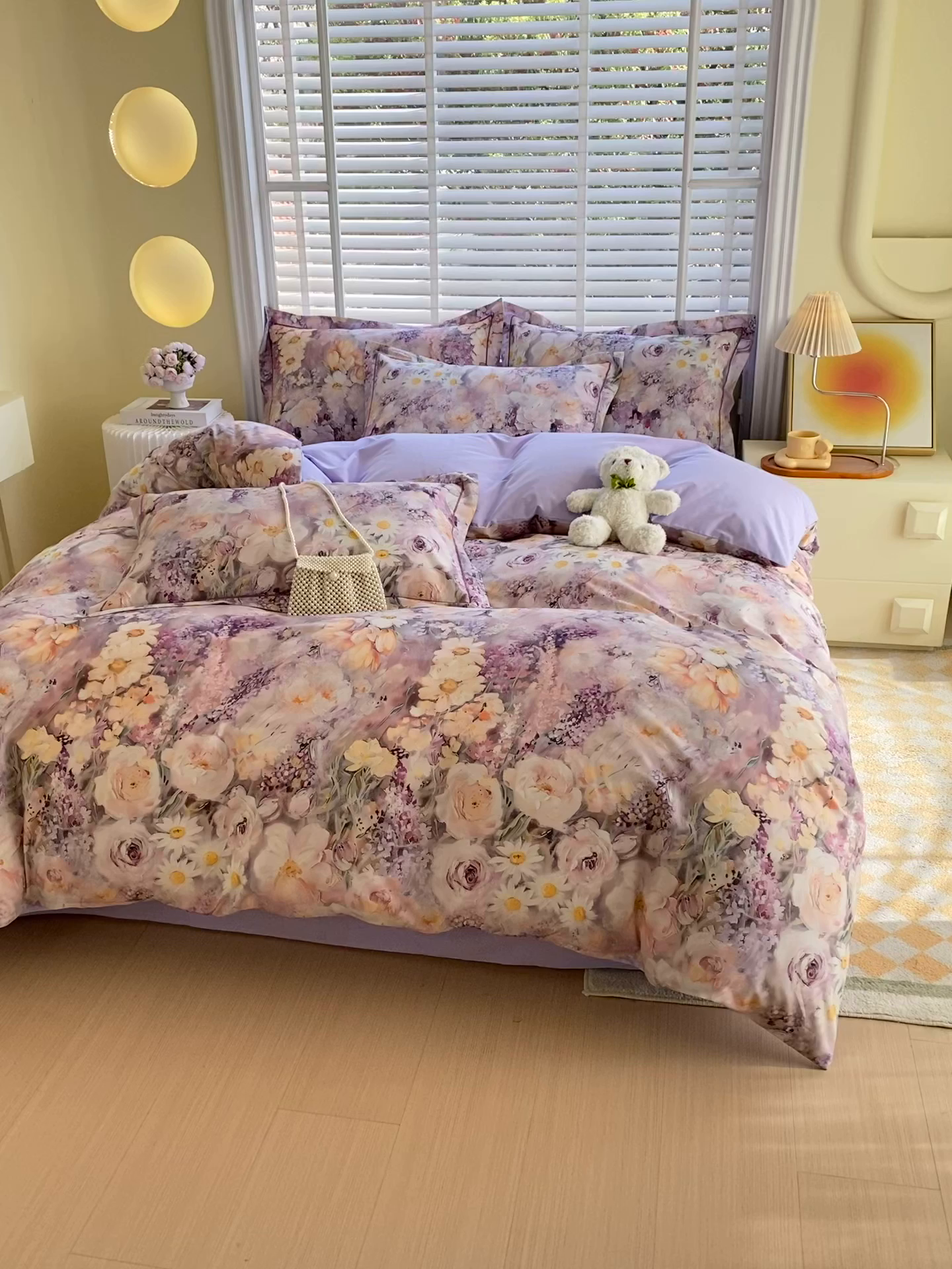 91家纺网 家纺一手货源 找家纺 星期三家纺 2025年5月春夏新款铂金全棉13372四件套（加老板微信有会员价） 油画花圃