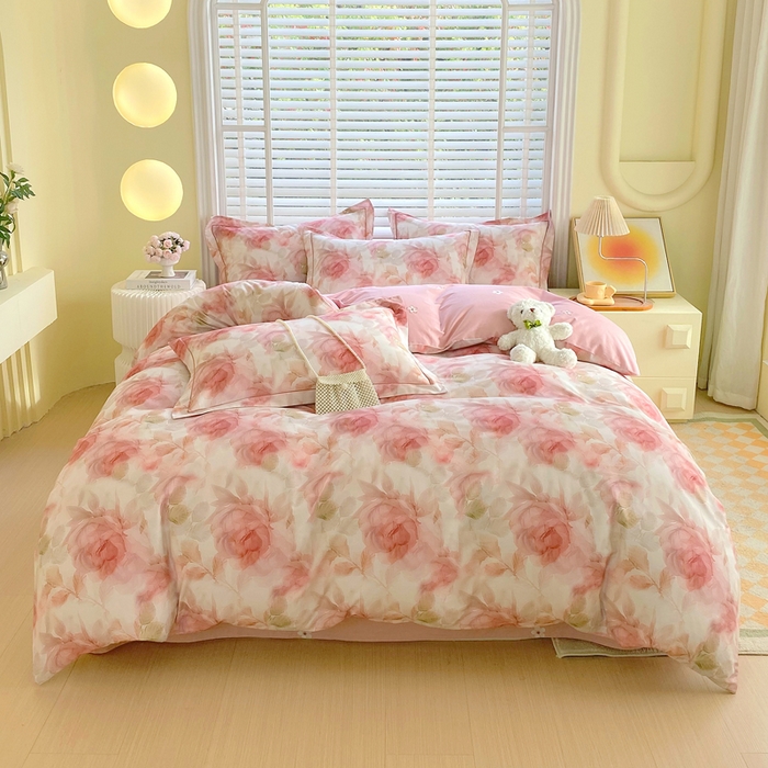 91家纺网 家纺一手货源 找家纺 星期三家纺 2025年5月春夏新款铂金全棉13372四件套（加老板微信有会员价） 予安