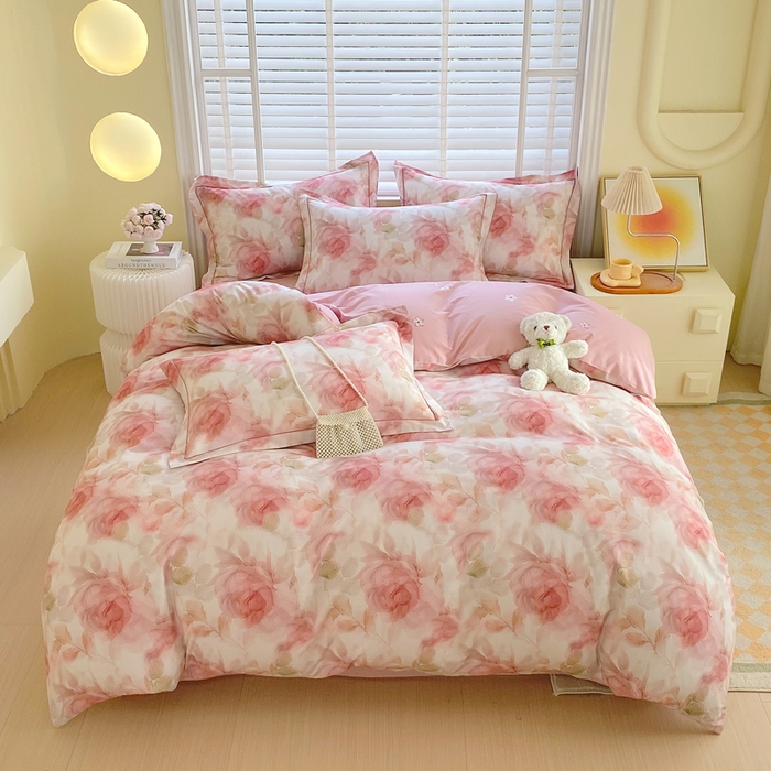 91家纺网 家纺一手货源 找家纺 星期三家纺 2025年5月春夏新款铂金全棉13372四件套（加老板微信有会员价） 予安