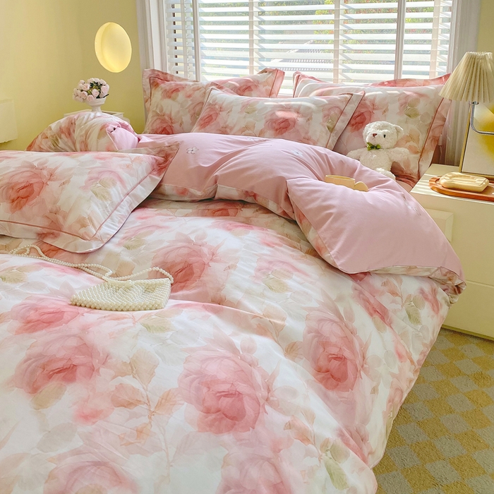 91家纺网 家纺一手货源 找家纺 星期三家纺 2025年5月春夏新款铂金全棉13372四件套（加老板微信有会员价） 予安