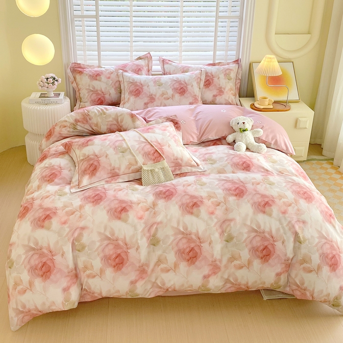 91家纺网 家纺一手货源 找家纺 星期三家纺 2025年5月春夏新款铂金全棉13372四件套（加老板微信有会员价） 予安