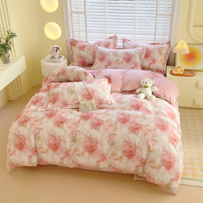 91家纺网 家纺一手货源 找家纺 星期三家纺 2025年5月春夏新款铂金全棉13372四件套（加老板微信有会员价） 予安