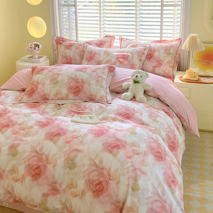 91家纺网 家纺一手货源 找家纺 星期三家纺 2025年5月春夏新款铂金全棉13372四件套（加老板微信有会员价） 予安