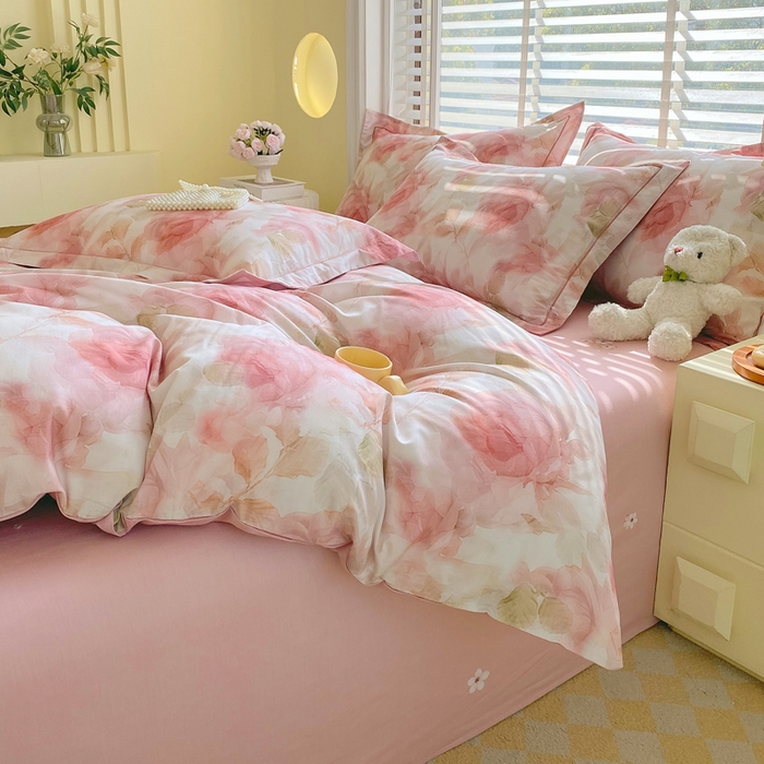 91家纺网 家纺一手货源 找家纺 星期三家纺 2025年5月春夏新款铂金全棉13372四件套（加老板微信有会员价） 予安