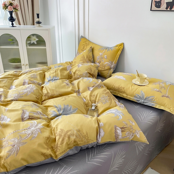 91家纺网 家纺一手货源 找家纺 星期三家纺 2025年5月春夏新款铂金全棉13372四件套（加老板微信有会员价） 玉树