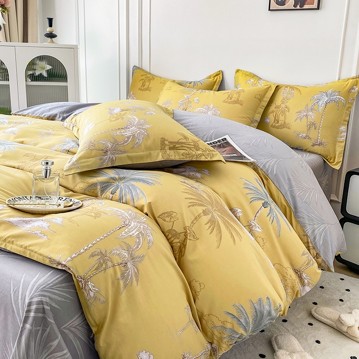 91家纺网 家纺一手货源 找家纺 星期三家纺 2025年5月春夏新款铂金全棉13372四件套（加老板微信有会员价） 玉树