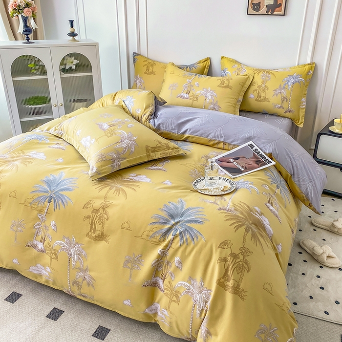 91家纺网 家纺一手货源 找家纺 星期三家纺 2025年5月春夏新款铂金全棉13372四件套（加老板微信有会员价） 玉树