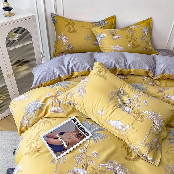 91家纺网 家纺一手货源 找家纺 星期三家纺 2025年5月春夏新款铂金全棉13372四件套（加老板微信有会员价） 玉树