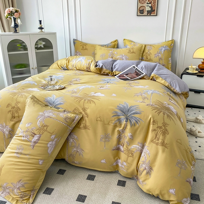 91家纺网 家纺一手货源 找家纺 星期三家纺 2025年5月春夏新款铂金全棉13372四件套（加老板微信有会员价） 玉树