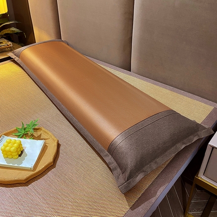 91家纺网 家纺一手货源 找家纺 芯宜佳 2025新款夏季冰藤双人长枕套 经典冰藤