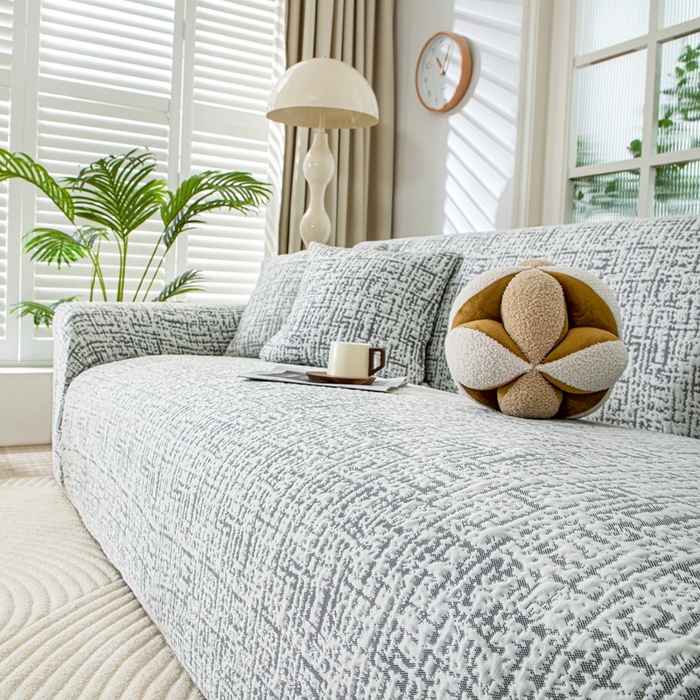 91家纺网 家纺一手货源 找家纺 沐沐家纺 2026新款夏茵沙发套 深灰