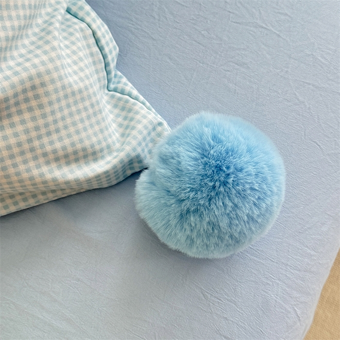 91家纺网 家纺一手货源 找家纺 多品家纺 2025新款ins奶油风刺绣枕套毛球款水洗棉四件套 月光恋语