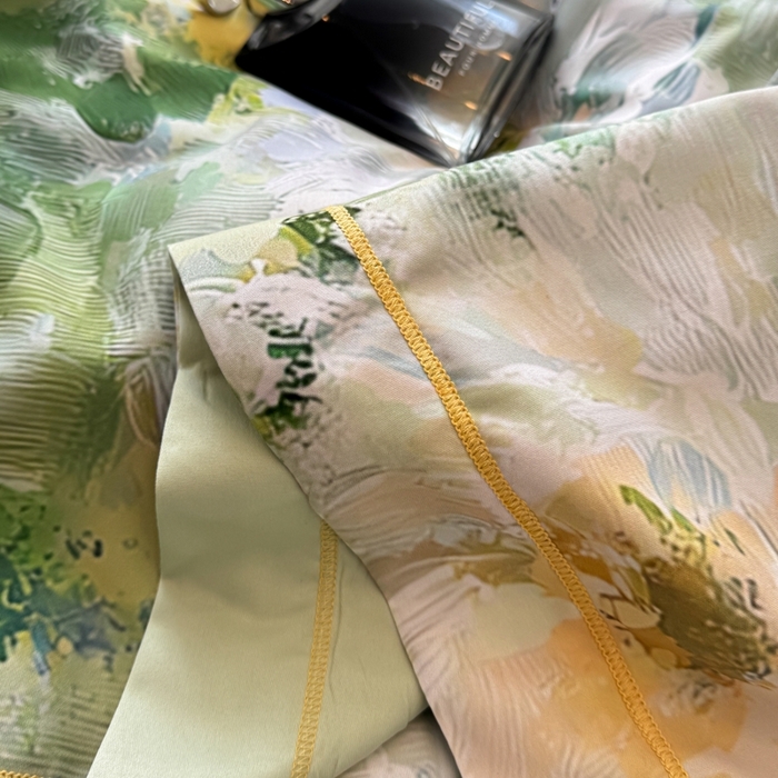 91家纺网 家纺一手货源 找家纺 （总）花伞家居 2025新款轻奢水洗真丝印花四件套（提供买家秀）
