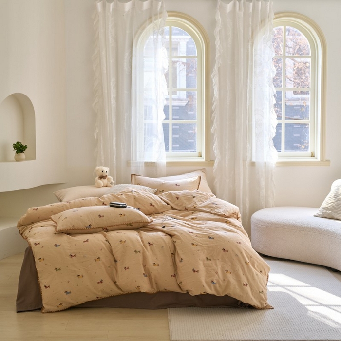 91家纺网 家纺一手货源 找家纺 （总）洋铭区（原狠狠爱） 2025新款A类全棉双层纱四件套