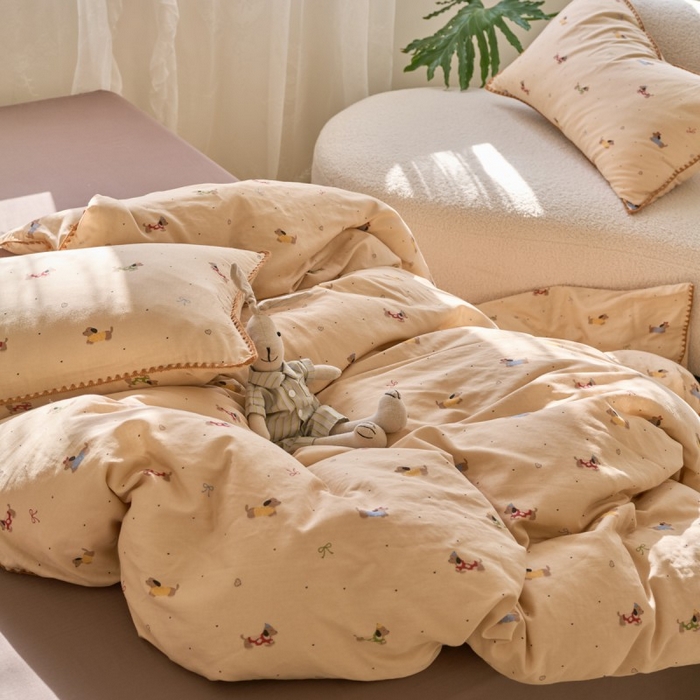 91家纺网 家纺一手货源 找家纺 （总）洋铭区（原狠狠爱） 2025新款A类全棉双层纱四件套