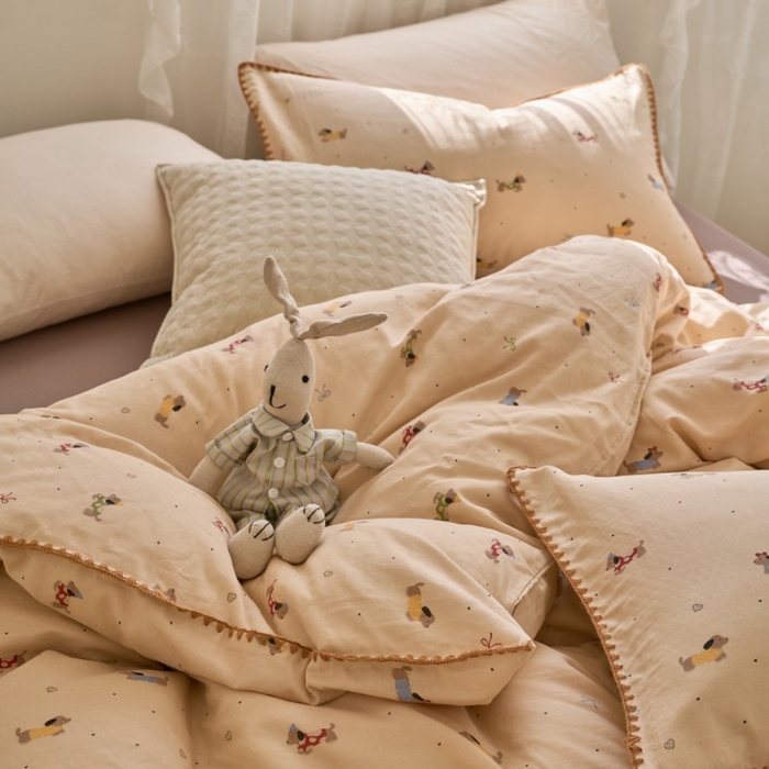 91家纺网 家纺一手货源 找家纺 （总）洋铭区（原狠狠爱） 2025新款A类全棉双层纱四件套