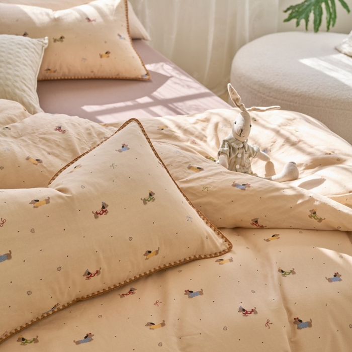 91家纺网 家纺一手货源 找家纺 （总）洋铭区（原狠狠爱） 2025新款A类全棉双层纱四件套