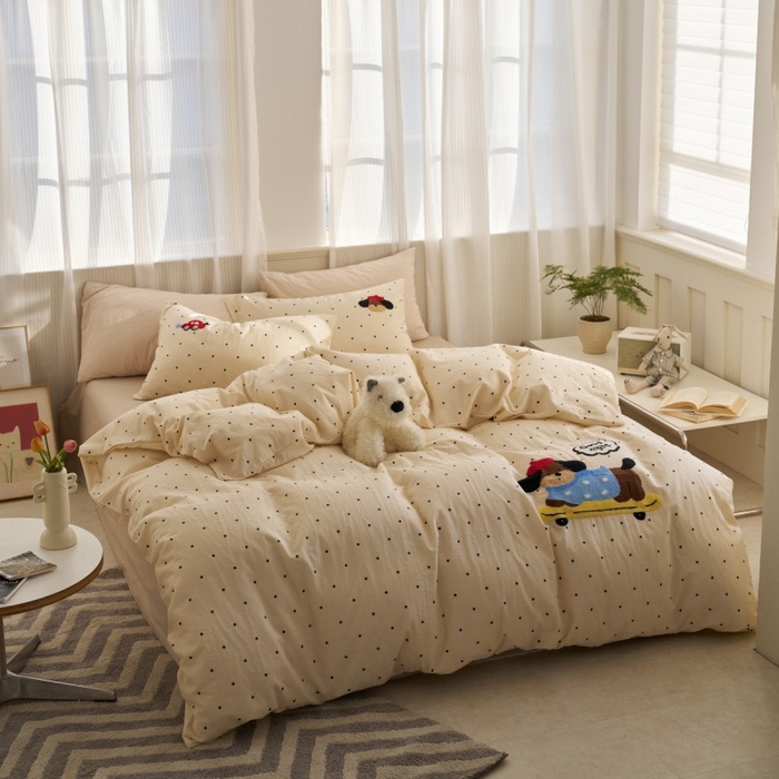 91家纺网 家纺一手货源 找家纺 （总）洋铭区（原狠狠爱） 2025新款A类全棉双层纱毛巾绣四件套