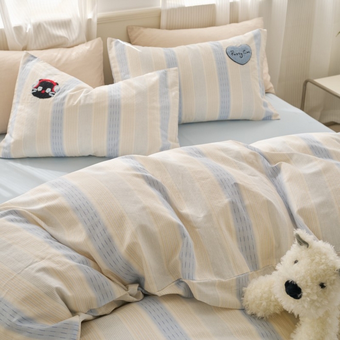 91家纺网 家纺一手货源 找家纺 （总）洋铭区（原狠狠爱） 2025新款A类全棉双层纱毛巾绣四件套