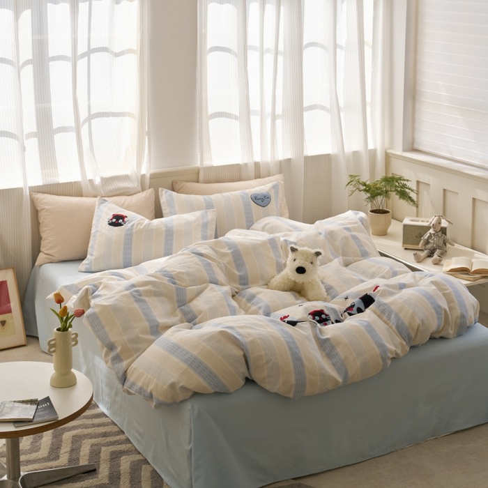 91家纺网 家纺一手货源 找家纺 （总）洋铭区（原狠狠爱） 2025新款A类全棉双层纱毛巾绣四件套